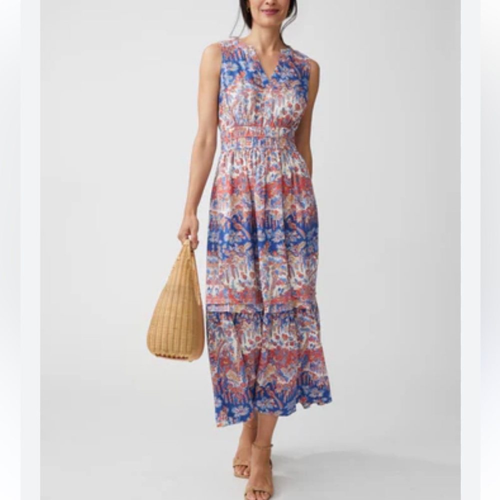 J.McLaughlin woman’s wallflowerl linen  long dress